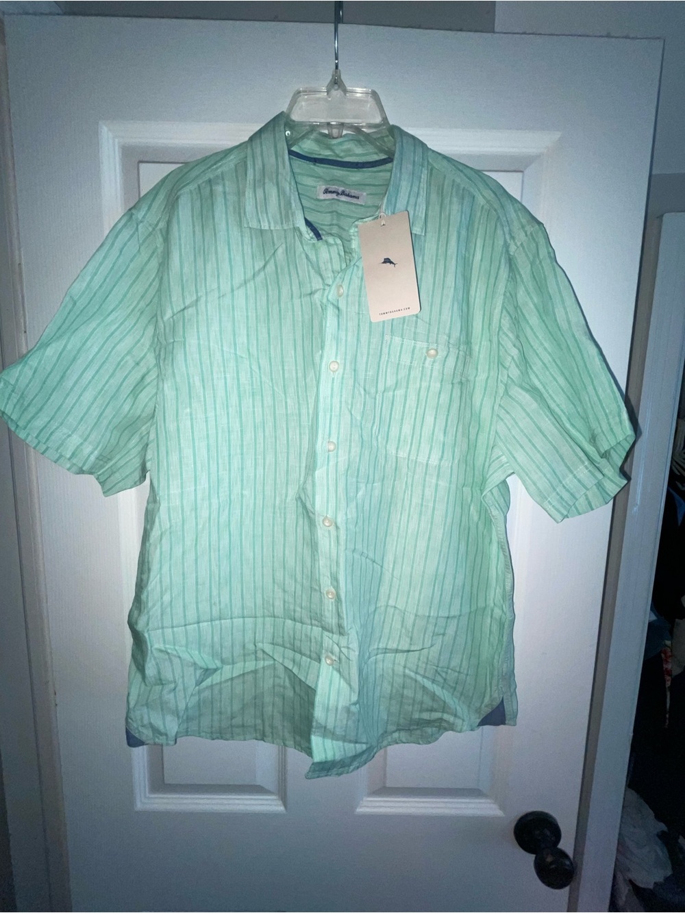 Tommy Bahama Mint Green Short-Sleeve Button-Down Shirt